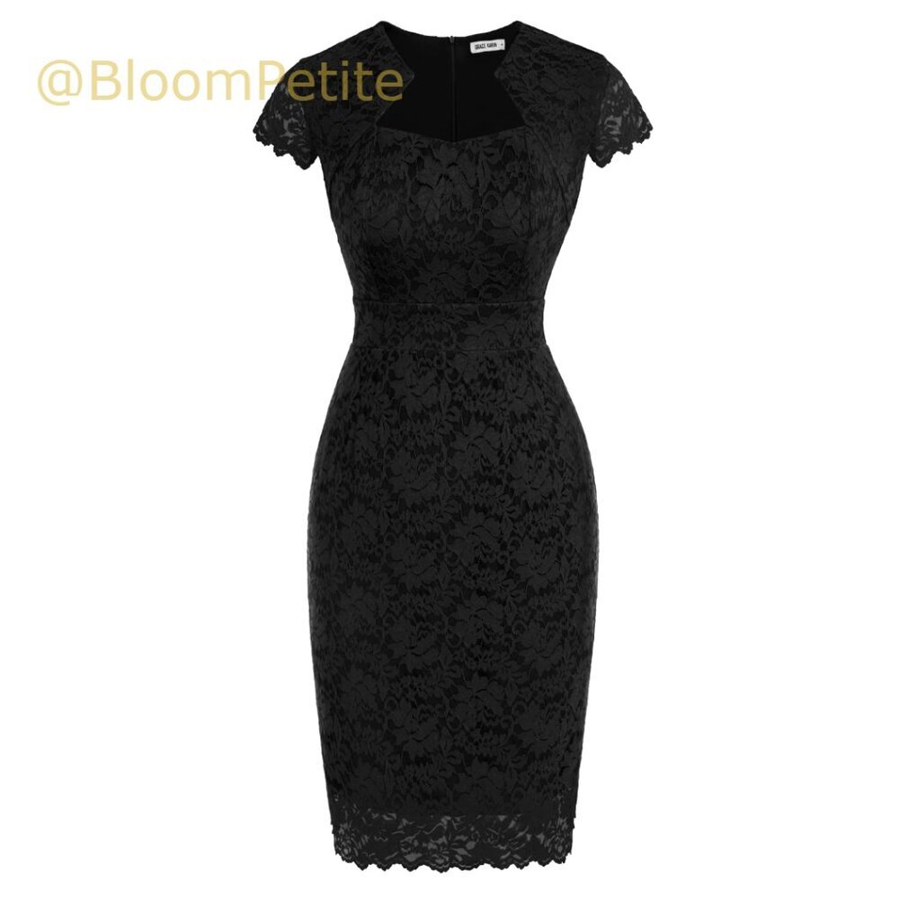 Cap Sleeve Lace Cocktail Dress for Wedding Guest Business Casual